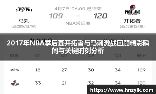 2017年NBA季后赛开拓者与马刺激战回顾精彩瞬间与关键时刻分析